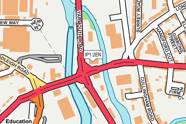 IP1 2EN map - OS OpenMap – Local (Ordnance Survey)