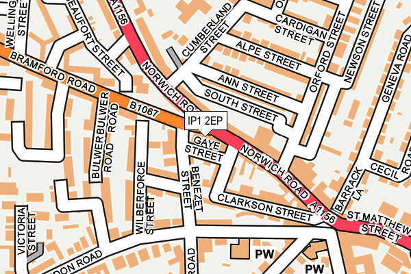 IP1 2EP map - OS OpenMap – Local (Ordnance Survey)