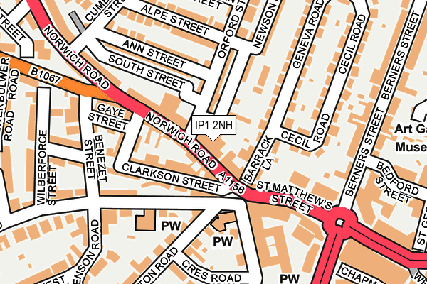 IP1 2NH map - OS OpenMap – Local (Ordnance Survey)