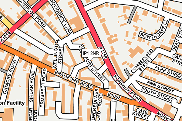 IP1 2NR map - OS OpenMap – Local (Ordnance Survey)