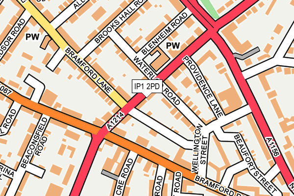 IP1 2PD map - OS OpenMap – Local (Ordnance Survey)