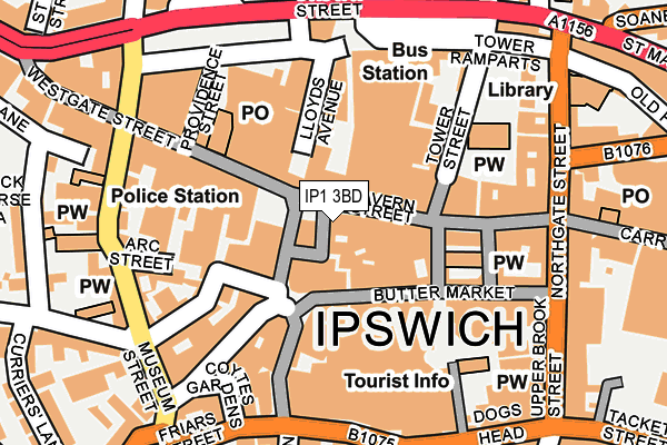 IP1 3BD map - OS OpenMap – Local (Ordnance Survey)