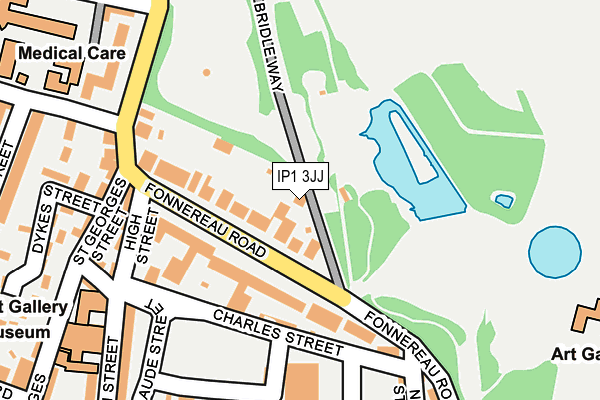 IP1 3JJ map - OS OpenMap – Local (Ordnance Survey)
