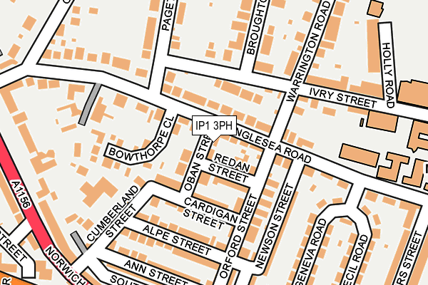 IP1 3PH map - OS OpenMap – Local (Ordnance Survey)