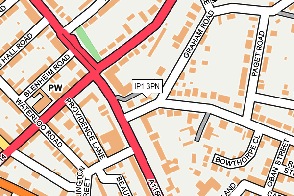 IP1 3PN map - OS OpenMap – Local (Ordnance Survey)