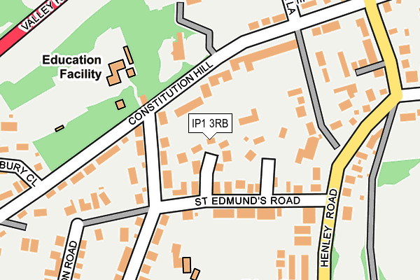 IP1 3RB map - OS OpenMap – Local (Ordnance Survey)