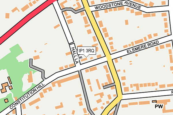 IP1 3RQ map - OS OpenMap – Local (Ordnance Survey)