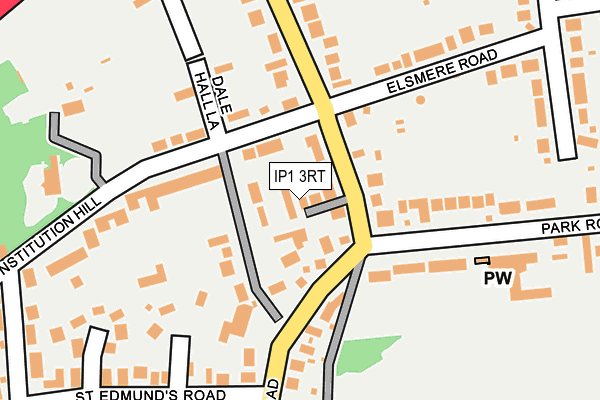 IP1 3RT map - OS OpenMap – Local (Ordnance Survey)