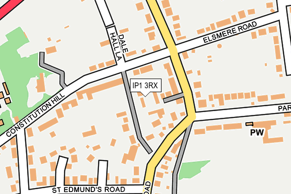 IP1 3RX map - OS OpenMap – Local (Ordnance Survey)
