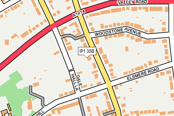IP1 3SB map - OS OpenMap – Local (Ordnance Survey)