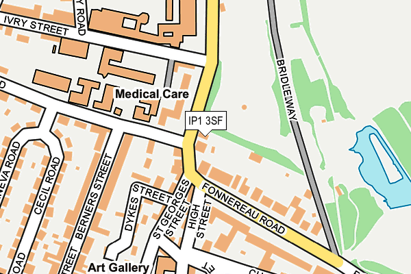 IP1 3SF map - OS OpenMap – Local (Ordnance Survey)