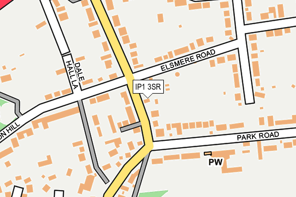 IP1 3SR map - OS OpenMap – Local (Ordnance Survey)