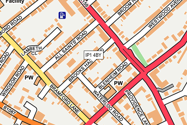 IP1 4BY map - OS OpenMap – Local (Ordnance Survey)