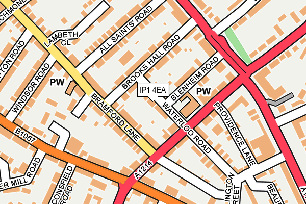 IP1 4EA map - OS OpenMap – Local (Ordnance Survey)