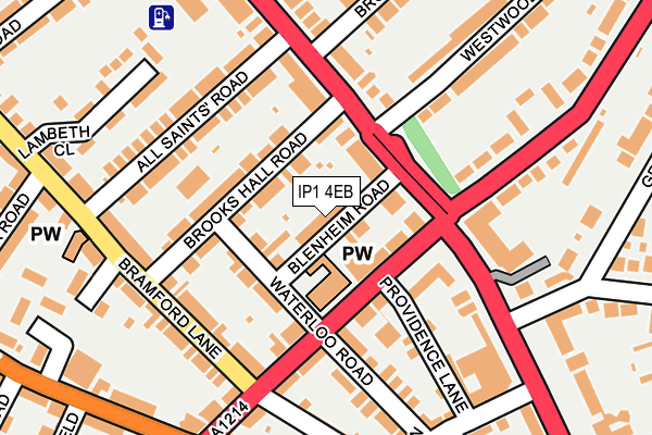 IP1 4EB map - OS OpenMap – Local (Ordnance Survey)