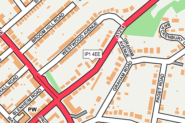 IP1 4EE map - OS OpenMap – Local (Ordnance Survey)
