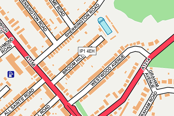 IP1 4EH map - OS OpenMap – Local (Ordnance Survey)