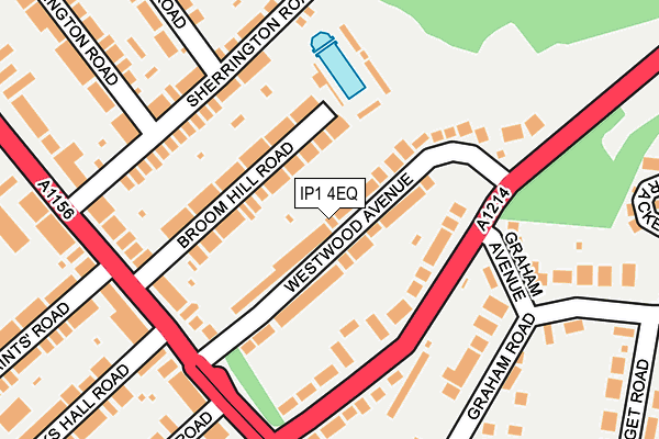 IP1 4EQ map - OS OpenMap – Local (Ordnance Survey)