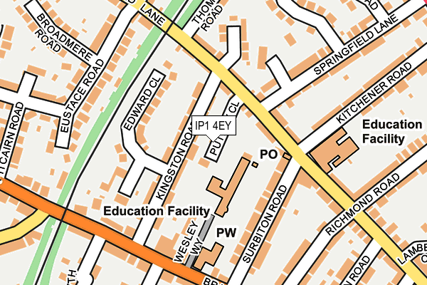 IP1 4EY map - OS OpenMap – Local (Ordnance Survey)