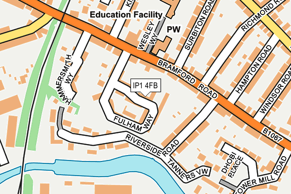 IP1 4FB map - OS OpenMap – Local (Ordnance Survey)