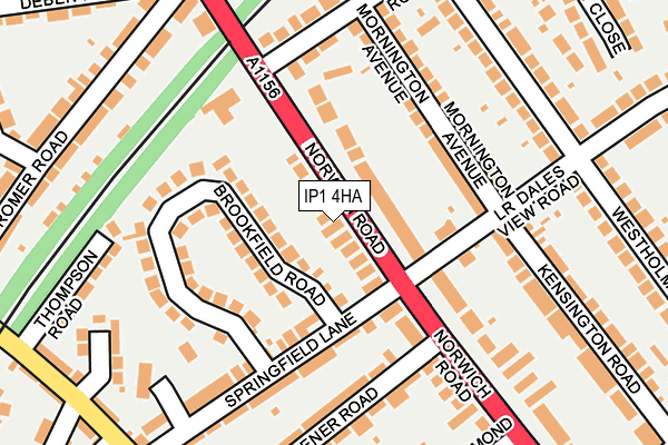 IP1 4HA map - OS OpenMap – Local (Ordnance Survey)