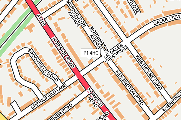 IP1 4HG map - OS OpenMap – Local (Ordnance Survey)