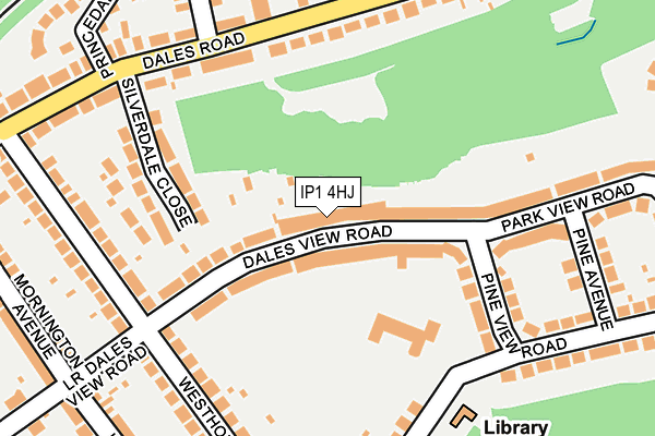 IP1 4HJ map - OS OpenMap – Local (Ordnance Survey)