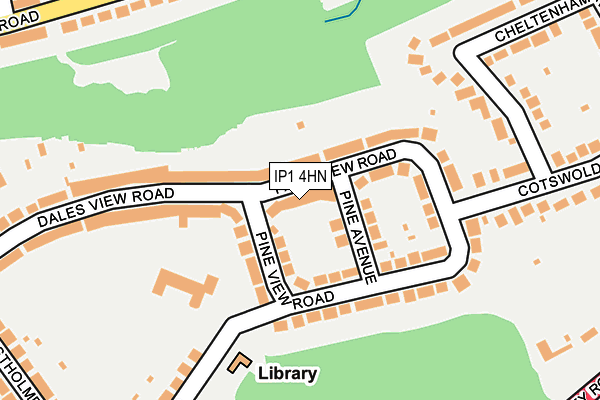 IP1 4HN map - OS OpenMap – Local (Ordnance Survey)