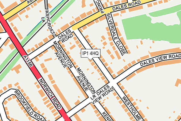 IP1 4HQ map - OS OpenMap – Local (Ordnance Survey)