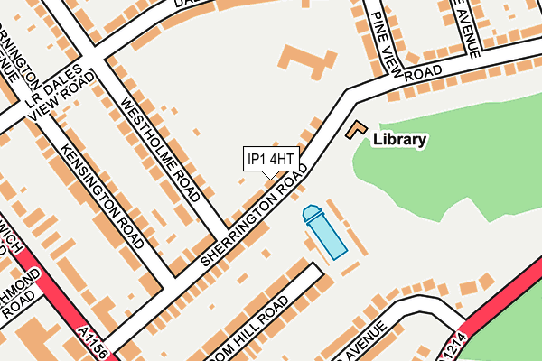 IP1 4HT map - OS OpenMap – Local (Ordnance Survey)