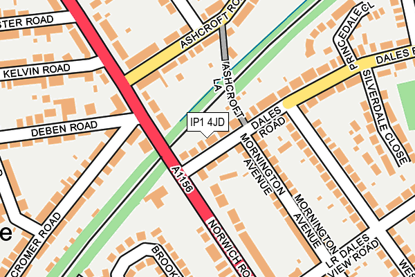 IP1 4JD map - OS OpenMap – Local (Ordnance Survey)