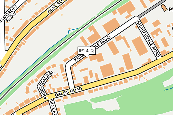 IP1 4JQ map - OS OpenMap – Local (Ordnance Survey)