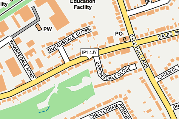 IP1 4JY map - OS OpenMap – Local (Ordnance Survey)