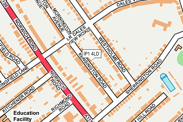 IP1 4LD map - OS OpenMap – Local (Ordnance Survey)