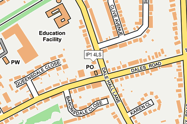 Map of DEASY & PEARL ROOFING (IPSWICH) LTD at local scale