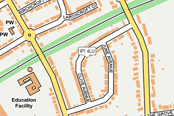 IP1 4LU map - OS OpenMap – Local (Ordnance Survey)