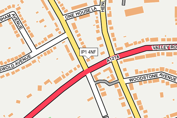 IP1 4NF map - OS OpenMap – Local (Ordnance Survey)