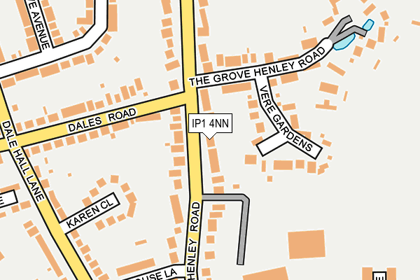IP1 4NN map - OS OpenMap – Local (Ordnance Survey)