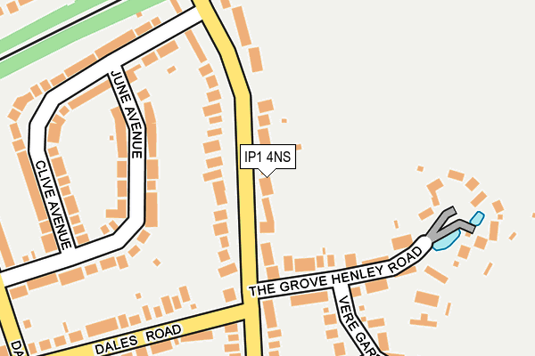 IP1 4NS map - OS OpenMap – Local (Ordnance Survey)