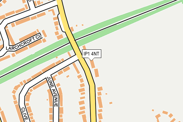 IP1 4NT map - OS OpenMap – Local (Ordnance Survey)