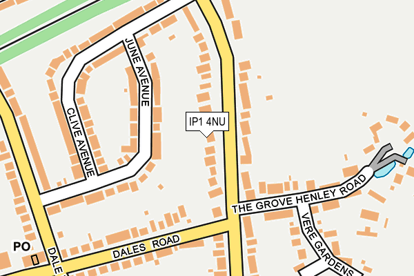 IP1 4NU map - OS OpenMap – Local (Ordnance Survey)