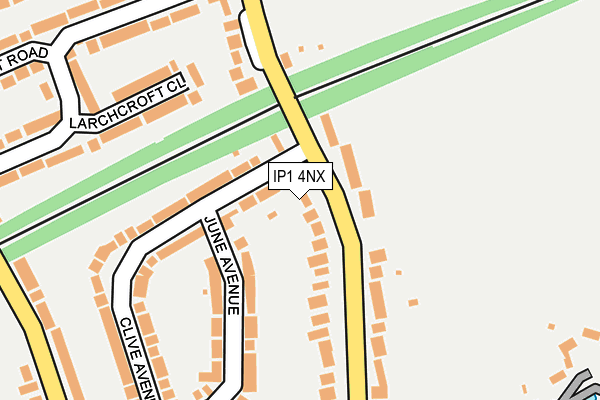 IP1 4NX map - OS OpenMap – Local (Ordnance Survey)