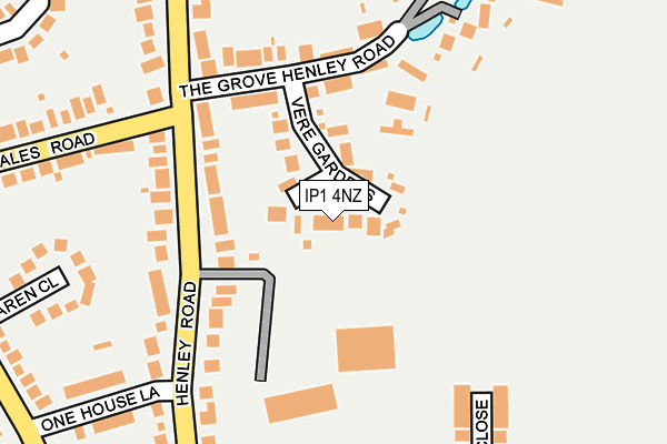 IP1 4NZ map - OS OpenMap – Local (Ordnance Survey)