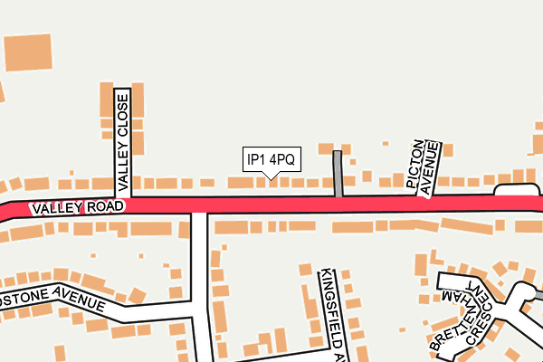 IP1 4PQ map - OS OpenMap – Local (Ordnance Survey)