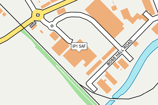 IP1 5AF map - OS OpenMap – Local (Ordnance Survey)