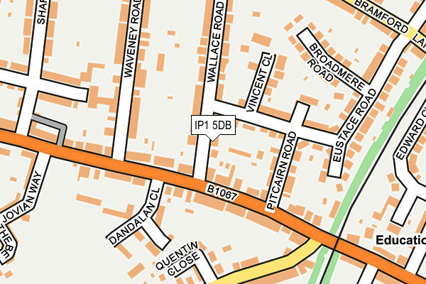 IP1 5DB map - OS OpenMap – Local (Ordnance Survey)