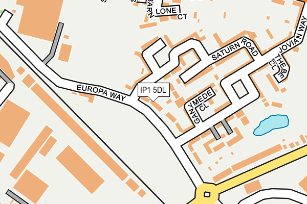 IP1 5DL map - OS OpenMap – Local (Ordnance Survey)