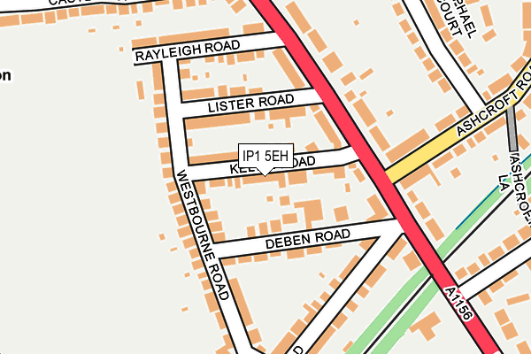 IP1 5EH map - OS OpenMap – Local (Ordnance Survey)