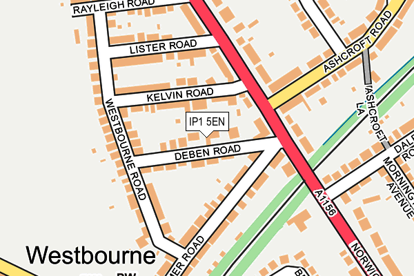 IP1 5EN map - OS OpenMap – Local (Ordnance Survey)