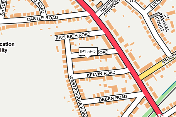 IP1 5EQ map - OS OpenMap – Local (Ordnance Survey)